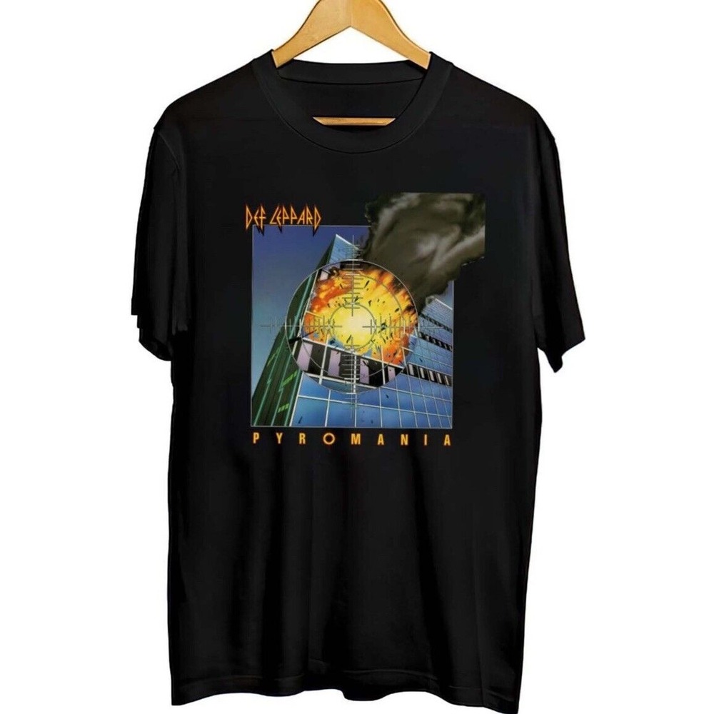 Def Leppard Pyromania Explosion  T Shirt Rock Band Album Cover Unisex‎ XL